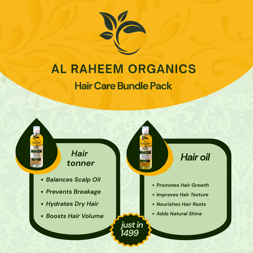 Al Raheem Organics Hair Oil & Hair Toner Combo Pack 🌿
