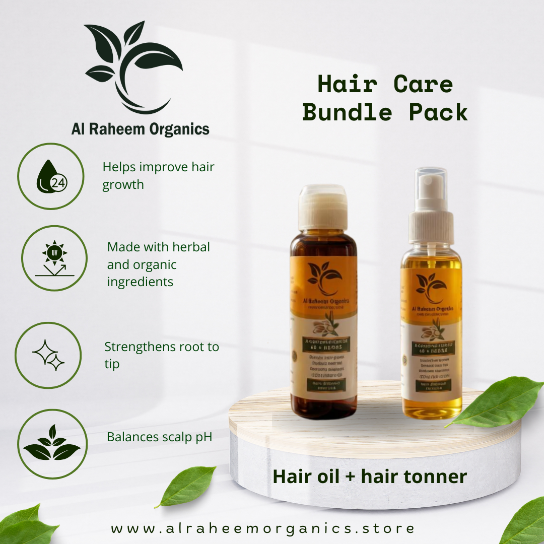 Al Raheem Organics Hair Oil & Hair Toner Combo Pack 🌿